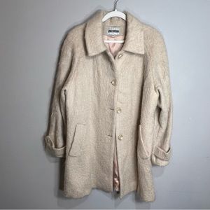 Cream Pea Coat for Women